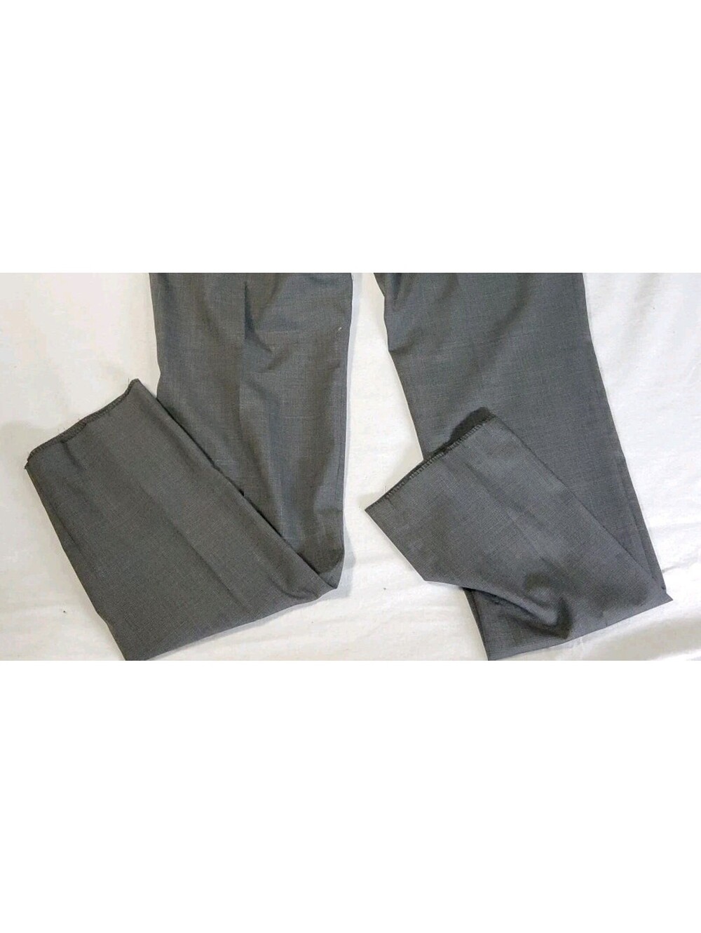 Hart Schaffner Marx New York 100% Wool Dress Pants 44R Unhemmed Gray $155 NWT - Picture 6 of 15